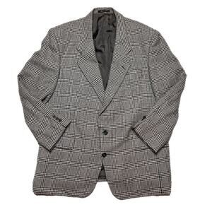 Vito Rufolo Vintage Alpaca Houndstooth Plaid Blazer Jacket Men's 46 Italian Made